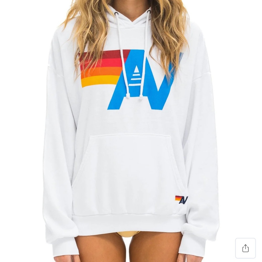 Aviator Nation White Hoodie with matching sweatpants